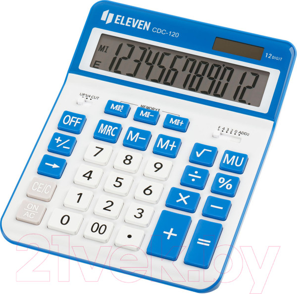 Изображение товара Калькулятор Eleven CDC-120-WH/NV (белый/темно-синий)