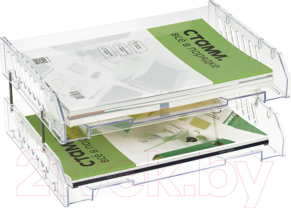 Изображение товара Лоток для бумаг Стамм Сити / ЛТГ-31736 (2шт, прозрачный)