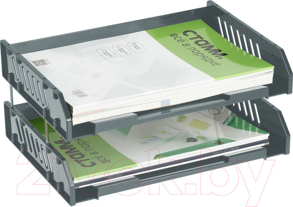 Изображение товара Лоток для бумаг Стамм Сити / ЛТГ-31735 (2шт, серый)