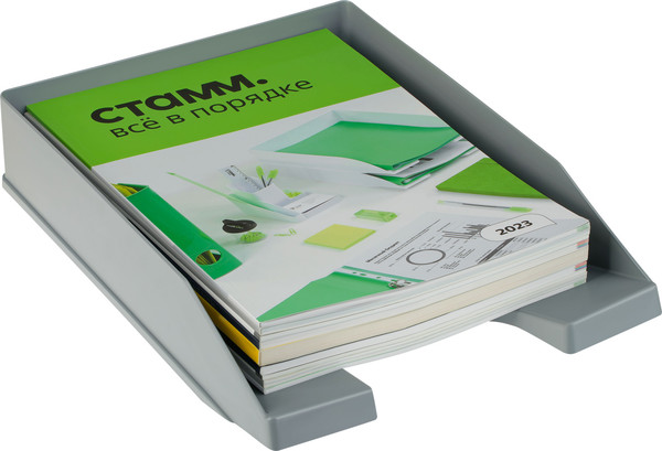 Изображение товара Лоток для бумаг Стамм Стандарт / ЛТГ-31790 (серый)