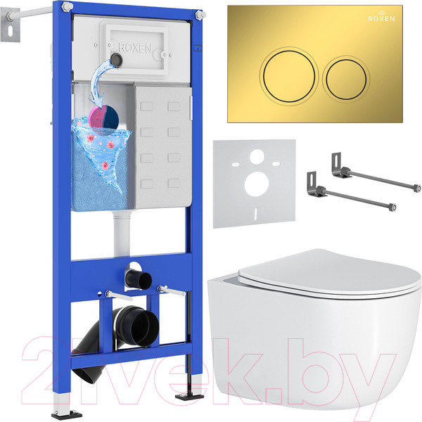 Изображение товара Унитаз подвесной с инсталляцией Roxen StounFix Dual Fresh 968046