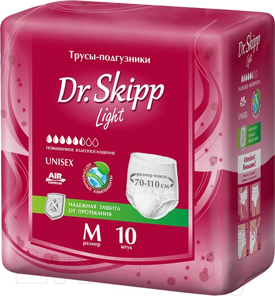 Изображение товара Трусы впитывающие для взрослых Dr.Skipp Light M2 70-110 (10шт)