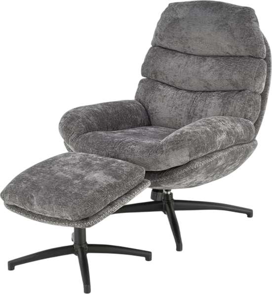 Изображение товара Кресло мягкое Halmar Dario (серый/черный)