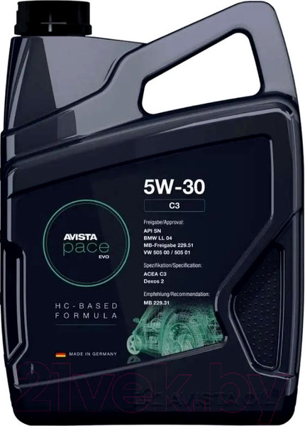 Изображение товара Моторное масло Avista Pace Evo C3 5W30 / 173505 (4л)