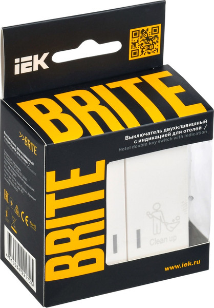 Изображение товара Выключатель IEK Brite BR-V20-2-10-K01 (белый)