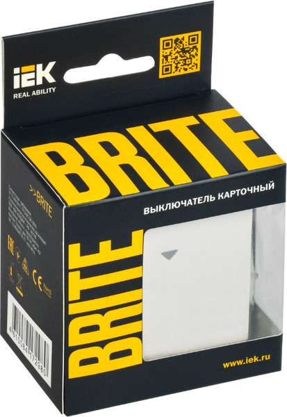 Изображение товара Выключатель IEK Brite BR-V11-0-10-K01 (белый)