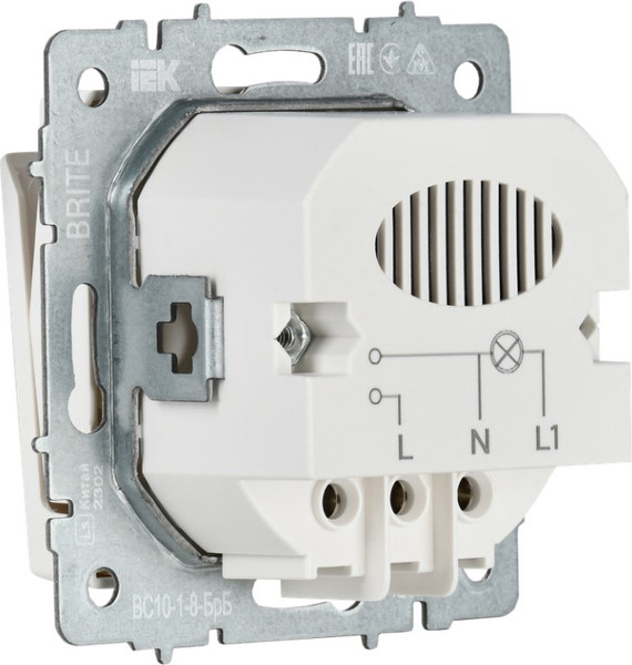 Изображение товара Выключатель IEK Brite BR-V11-0-10-K01 (белый)