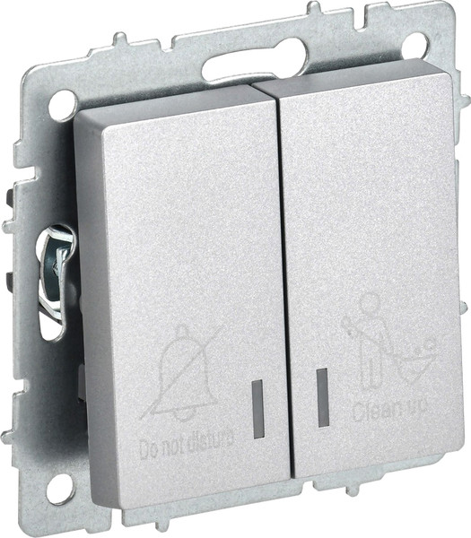 Изображение товара Выключатель IEK Brite BR-V20-2-10-K47 (алюминий)