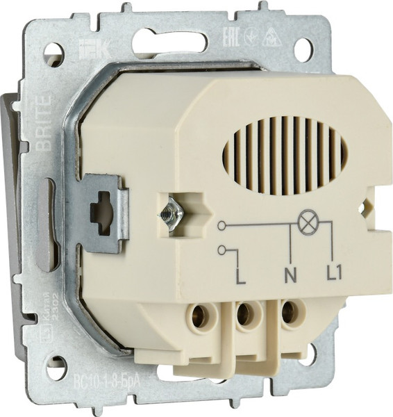 Изображение товара Выключатель IEK Brite BR-V11-0-10-K47 (алюминий)