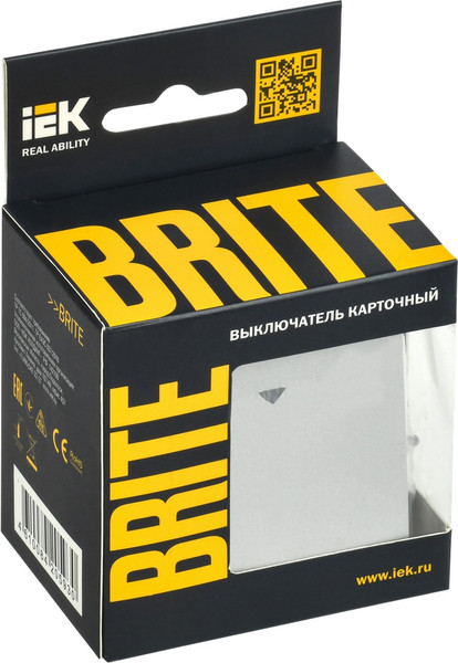 Изображение товара Выключатель IEK Brite BR-V11-0-10-K47 (алюминий)