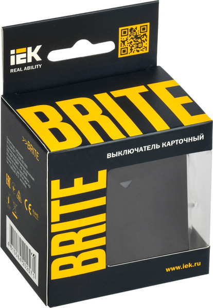Изображение товара Выключатель IEK Brite BR-V11-0-10-K53 (графит)