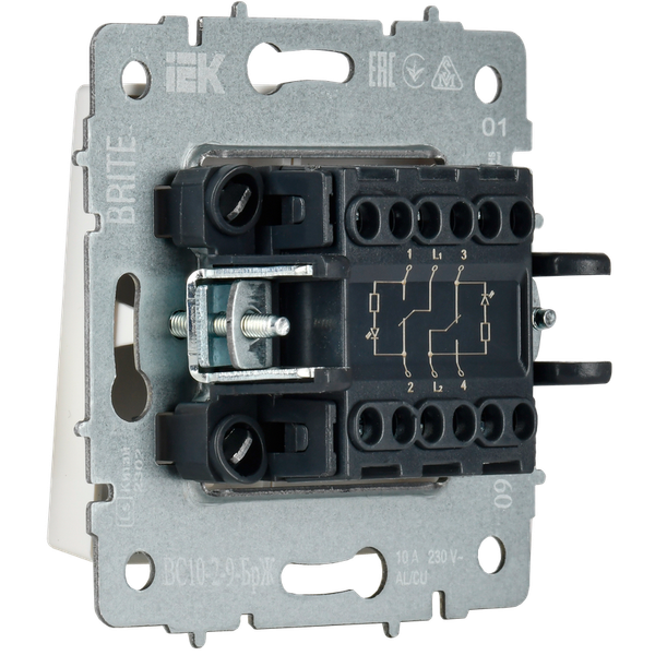 Изображение товара Выключатель IEK Brite BR-V20-2-10-K36 (жемчуг)