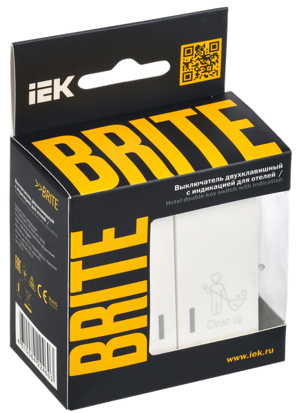 Изображение товара Выключатель IEK Brite BR-V20-2-10-K36 (жемчуг)