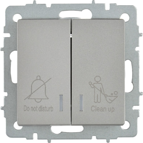 Изображение товара Выключатель IEK Brite BR-V20-2-10-K46 (сталь)