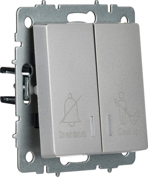 Изображение товара Выключатель IEK Brite BR-V20-2-10-K46 (сталь)