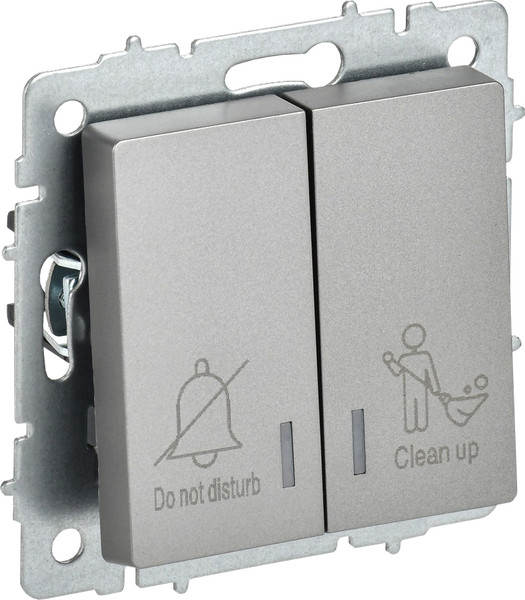 Изображение товара Выключатель IEK Brite BR-V20-2-10-K46 (сталь)