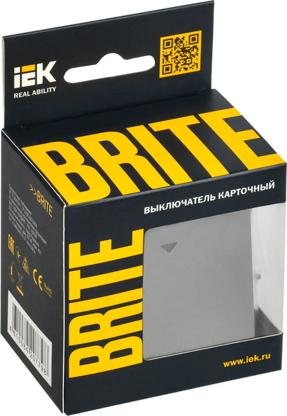 Изображение товара Выключатель IEK Brite BR-V11-0-10-K46 (сталь)