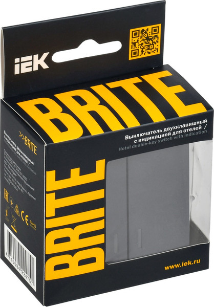 Изображение товара Выключатель IEK Brite BR-V20-2-10-K35 (маренго)