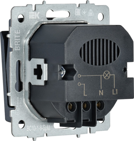 Изображение товара Выключатель IEK Brite BR-V11-0-10-K35 (маренго)