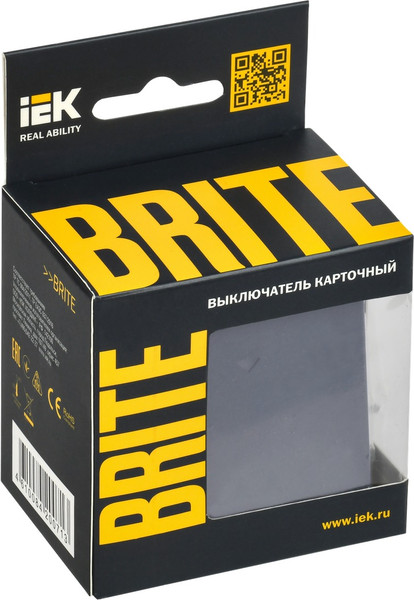 Изображение товара Выключатель IEK Brite BR-V11-0-10-K35 (маренго)