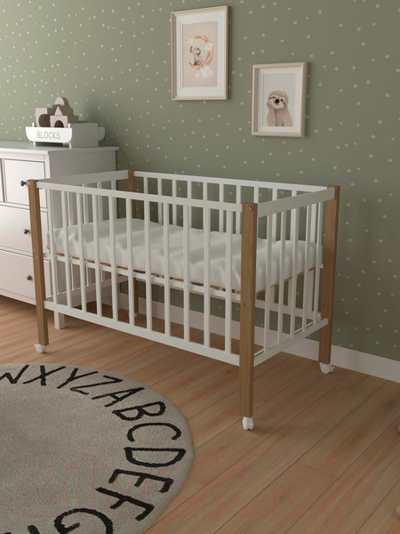 Изображение товара Детская кроватка СКВ 3190111-6 (белый бук)