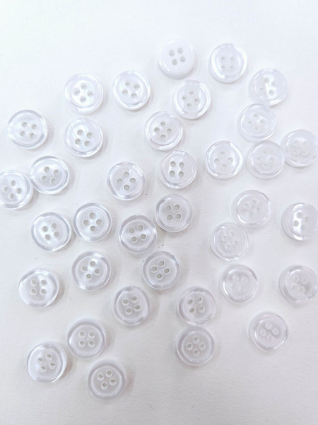 Изображение товара Набор пуговиц Sentex ST1-10/4 (50шт, белый перламутр)