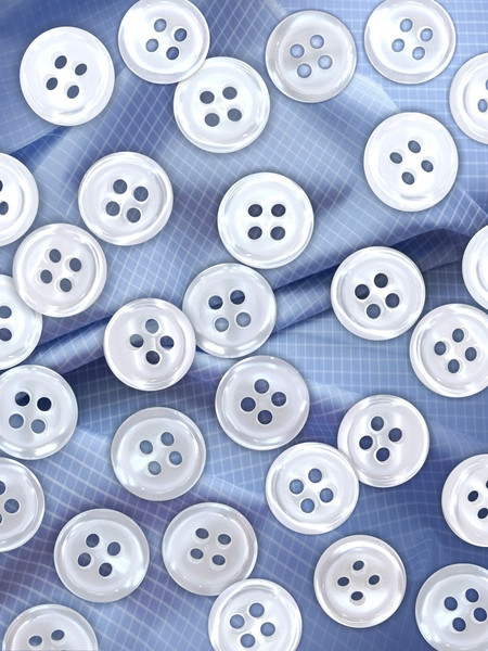 Изображение товара Набор пуговиц Sentex ST1-10/4 (50шт, белый перламутр)