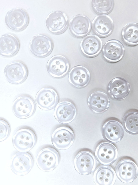 Изображение товара Набор пуговиц Sentex ST1-10/4 (50шт, белый перламутр)