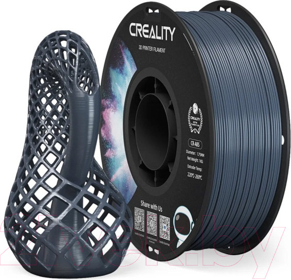 Изображение товара Пластик для 3D-печати Creality CR-ABS 1.75мм / 3301020034 (1кг, серый)