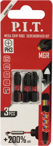 Изображение товара Набор бит P.I.T ASDR02-25PH3 (3шт)