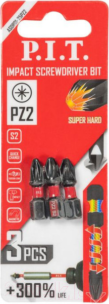 Изображение товара Набор бит P.I.T ASDR01-25PZ2 (3шт)