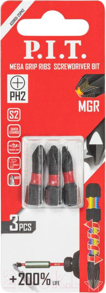 Изображение товара Набор бит P.I.T ASDR01-25PH2 (3шт)