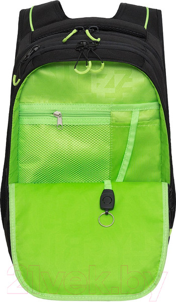 Изображение товара Рюкзак Grizzly RU-438-2 (черный/салатовый)