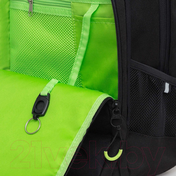 Изображение товара Рюкзак Grizzly RU-438-2 (черный/салатовый)