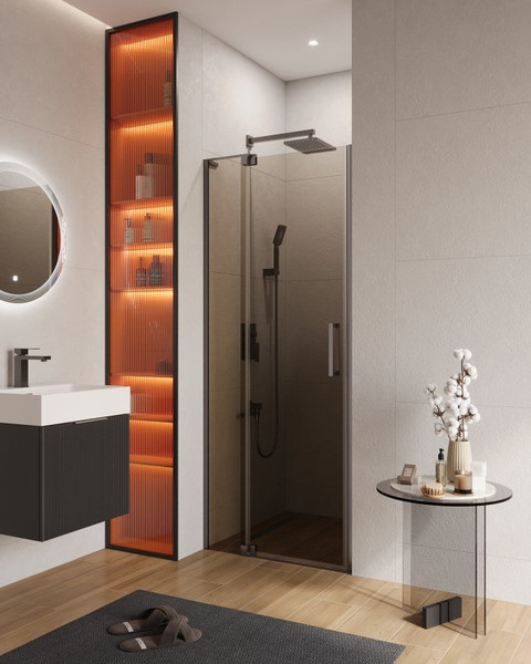 Изображение товара Душевая дверь Cezares SLIDER-B-1-80/90-BR-GM