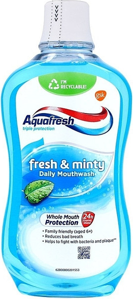 Ополаскиватель для полости рта Aquafresh Освежающе-Мятный (500мл)