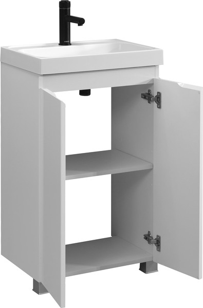 Изображение товара Тумба под умывальник Belux Бостон Н 50 (1, белый глянец)