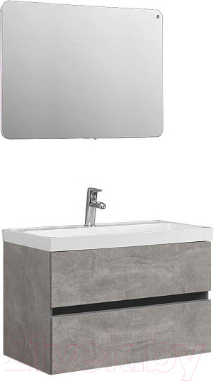 Изображение товара Тумба под умывальник Belux Бостон НП 80-02 (31, бетон чикаго/светло-серый)
