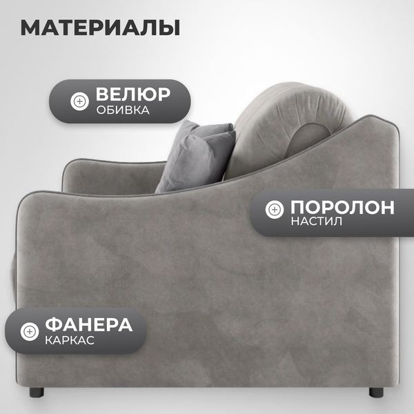 Изображение товара Кресло-кровать Mio Tesoro Эско 32 АТС80 (Ultra Dove/Ultra Grey)