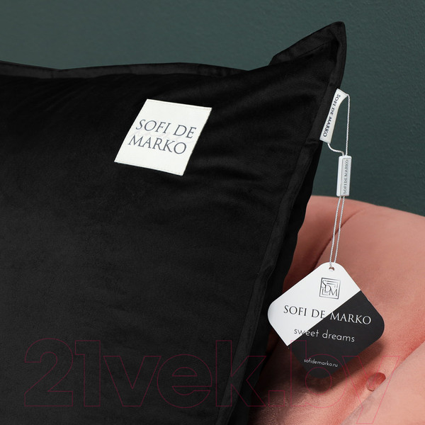 Изображение товара Подушка декоративная Sofi de Marko Ноэми 55x55 / Под-Нм-55х55чер (черный)