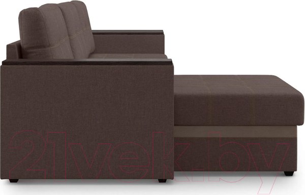 Изображение товара Диван угловой Mio Tesoro Атланта 110 (Savana Chocolate/Ecostile Chocolate)