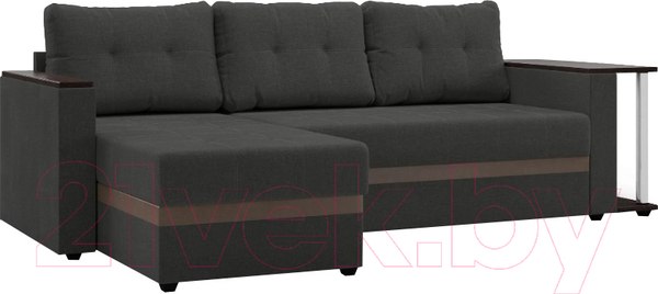 Диван угловой Mio Tesoro Атланта 110 (Savana Grey/Ecostile Chocolate)