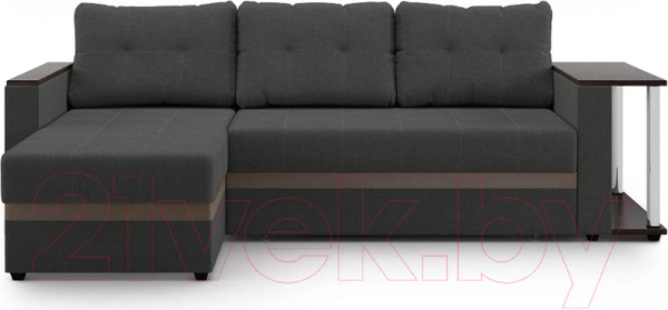 Изображение товара Диван угловой Mio Tesoro Атланта 110 (Savana Grey/Ecostile Chocolate)