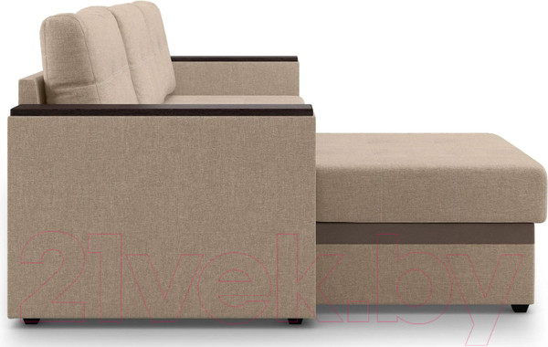 Изображение товара Диван угловой Mio Tesoro Атланта Лайт 111 (Savana Camel/Ecostile Chocolate)