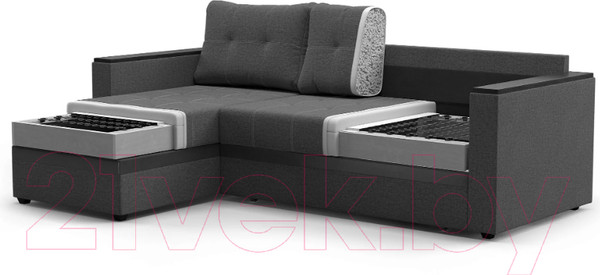 Изображение товара Диван угловой Mio Tesoro Атланта Лайт 111 (Savana Camel/Ecostile Chocolate)