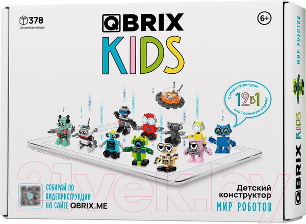 Изображение товара Конструктор QBRIX Kids Мир роботов 30026