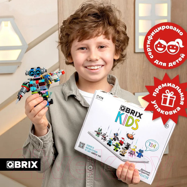 Изображение товара Конструктор QBRIX Kids Мир роботов 30026