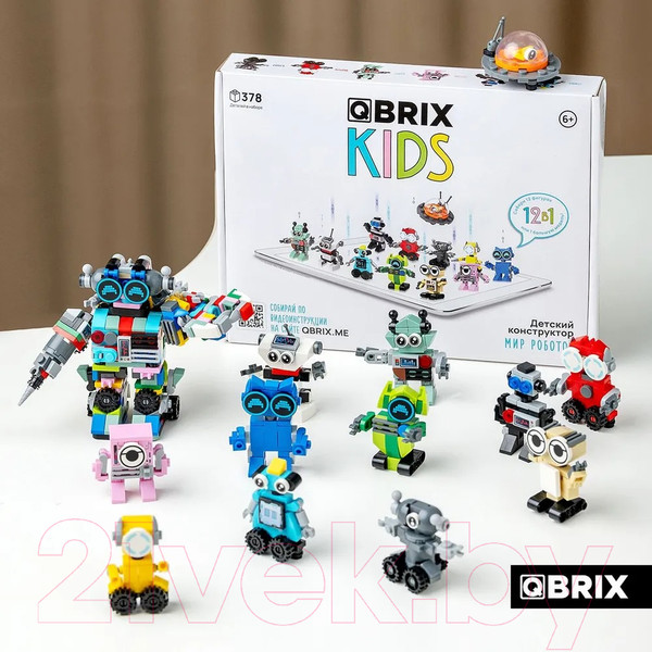 Изображение товара Конструктор QBRIX Kids Мир роботов 30026