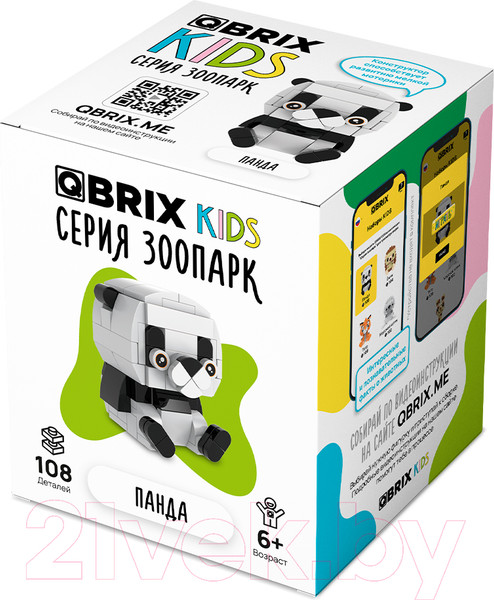 Изображение товара Конструктор QBRIX Kids Зоопарк. Панда 30044