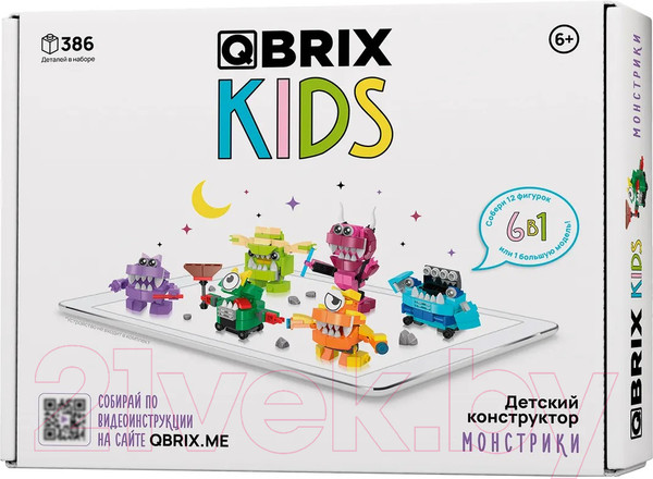 Изображение товара Конструктор QBRIX Kids Монстрики 30031